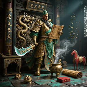 關聖帝君靈簽神像