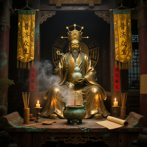 黃大仙靈簽神像