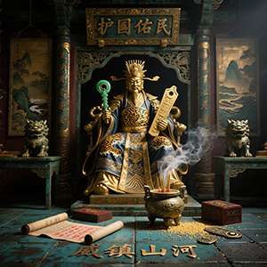 王公靈簽神像